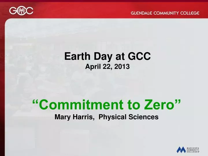 earth day at gcc april 22 2013