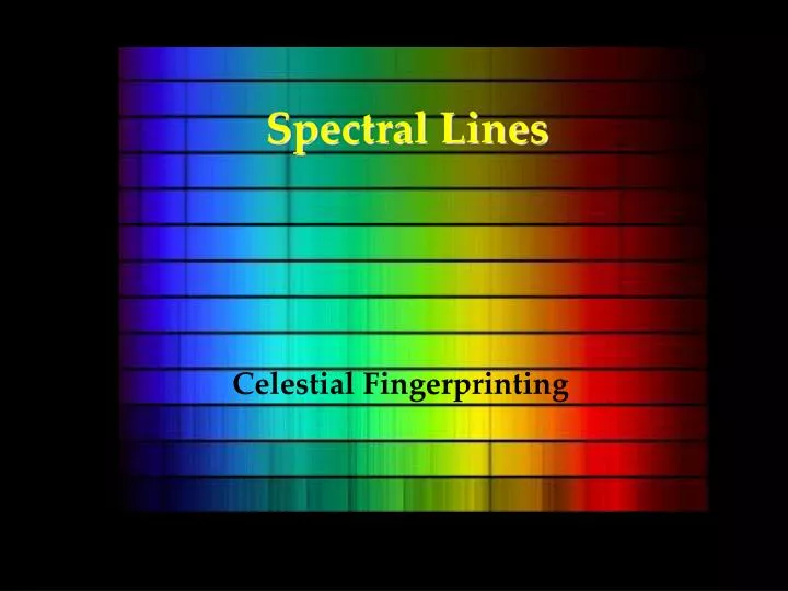 spectral lines