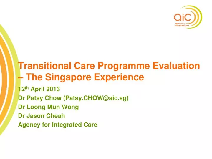 transitional care programme evaluation the singapore experience