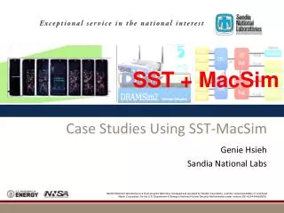 Case Studies Using SST- MacSim