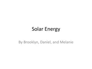 solar energy