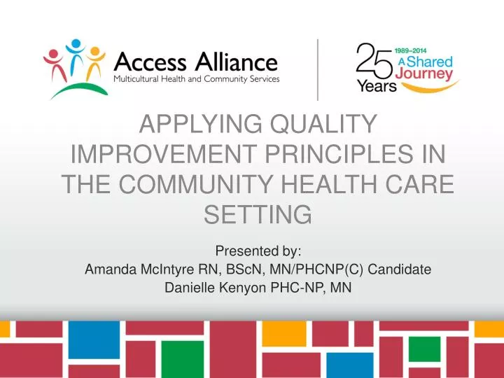applying quality improvement principles in the community health care setting