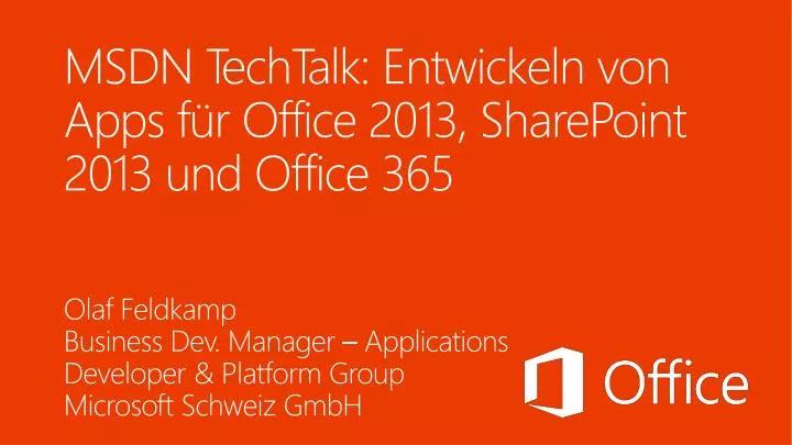 msdn techtalk entwickeln von apps f r office 2013 sharepoint 2013 und office 365