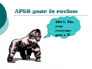 APES year in review