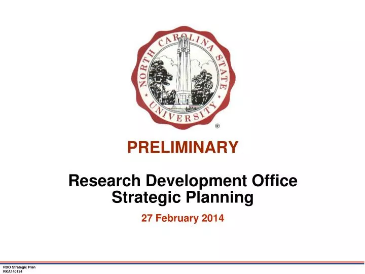 preliminary research development office strategic planning