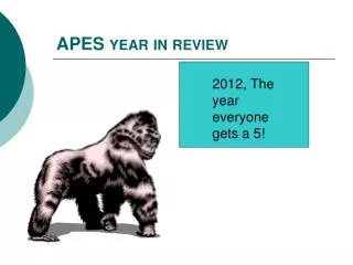 APES year in review