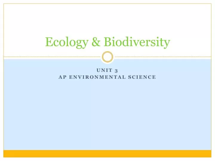 ecology biodiversity