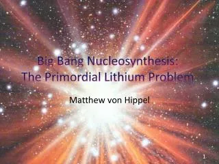 Big Bang Nucleosynthesis : The Primordial Lithium Problem