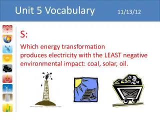 Unit 5 Vocabulary 11/13/12