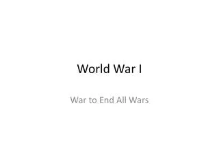 World War I