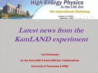Latest news from the KamLAND experiment