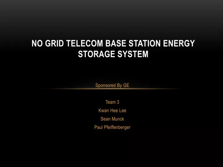 no grid telecom base station energy storage system