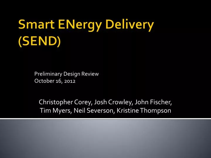 preliminary design review october 16 2012