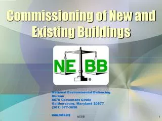 Commissioning of New and Existing Buildings