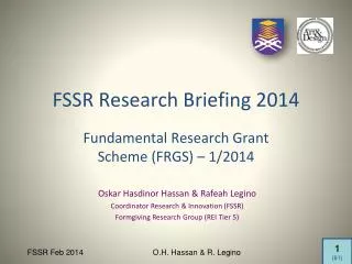 FSSR Research Briefing 2014