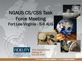 NGAUS CS/CSS Task Force Meeting Fort Lee Virginia - 5-6 AUG
