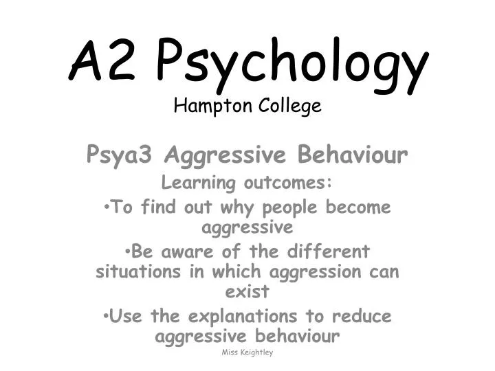 a2 psychology hampton college