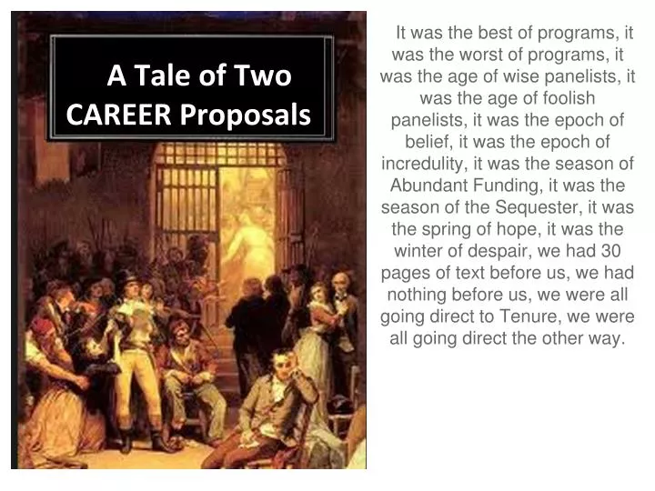 a tale of two career proposals