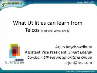 What Utilitie s can learn from Telcos (and vice-versa, really)