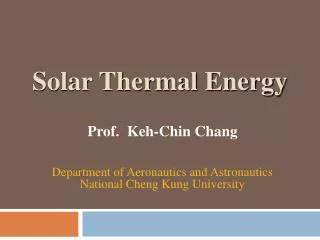 Solar Thermal Energy