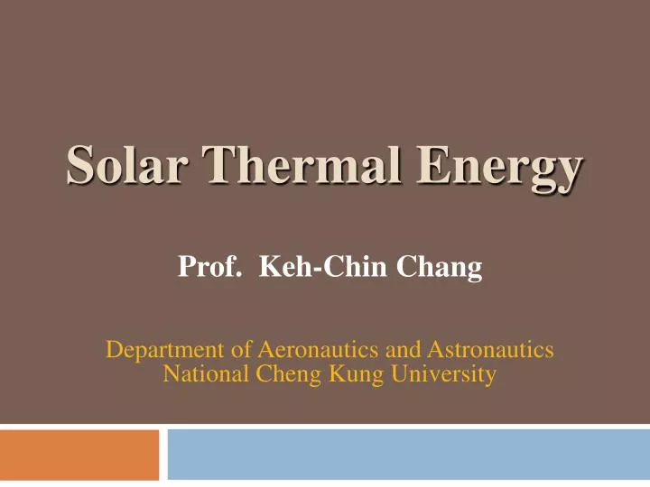 solar thermal energy