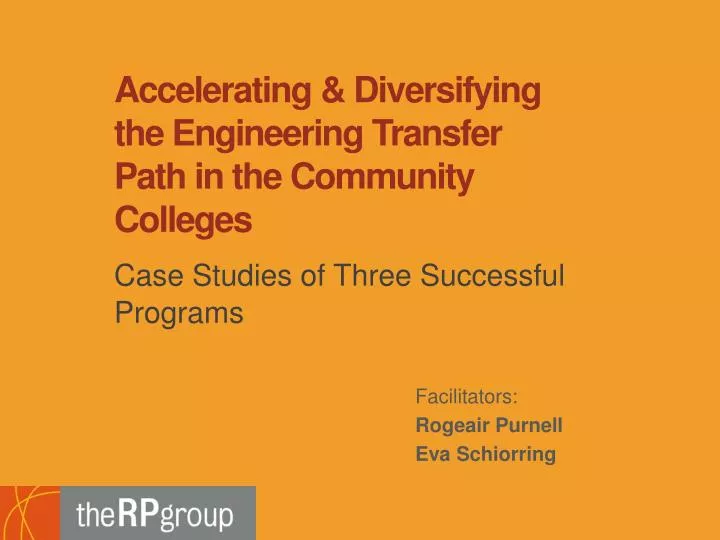 accelerating diversifying the engineering transfer path in the community colleges