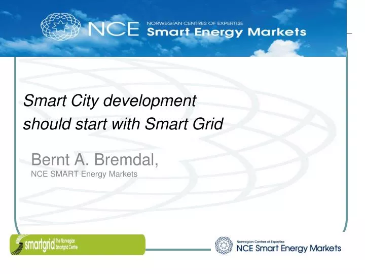 bernt a bremdal nce smart energy markets