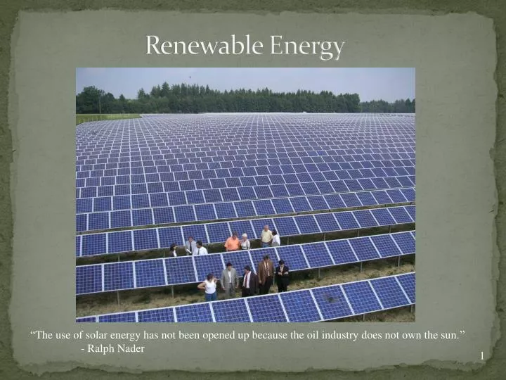 renewable energy