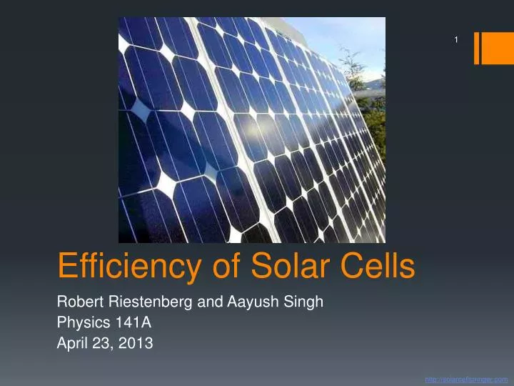efficiency of solar cells
