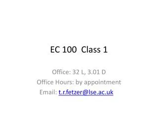 EC 100 Class 1