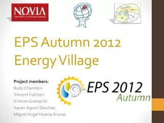 EPS Autumn 2012 Energy Village