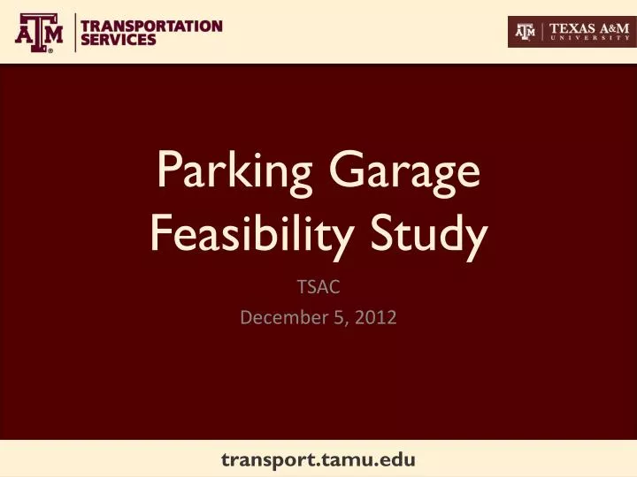 parking garage feasibility study