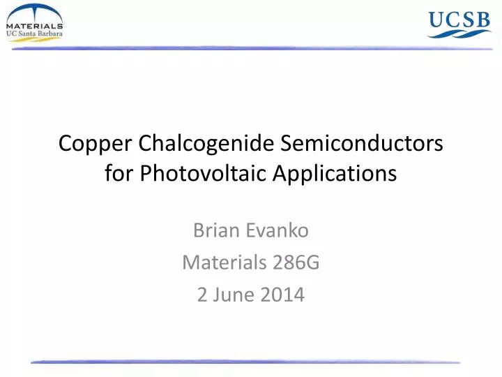 copper chalcogenide semiconductors for photovoltaic applications
