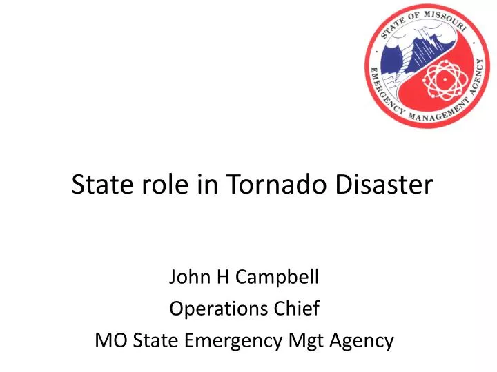 state role in tornado disaster