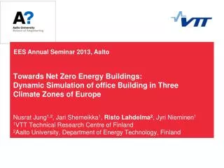 EES Annual Seminar 2013 , Aalto
