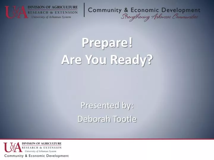 prepare are you ready