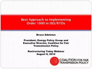 Best Approach to Implementing Order 1000 in ISO/RTOs