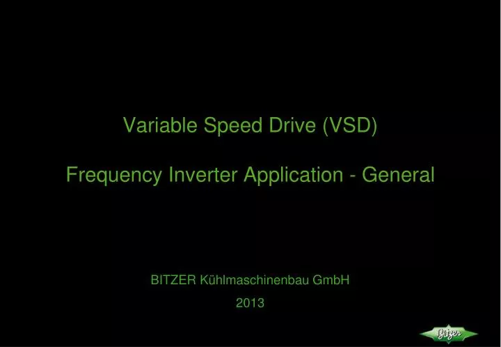 variable speed drive vsd frequency inverter application general