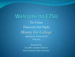 Welcome to ETSU