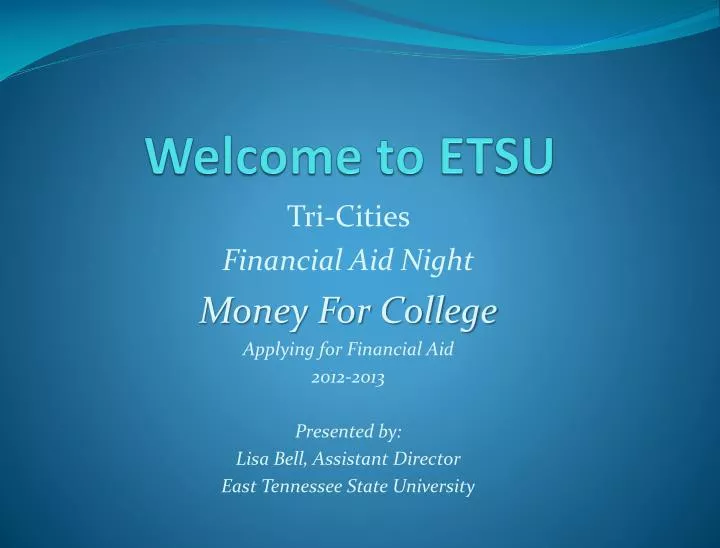 welcome to etsu