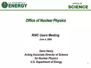 Office of Nuclear Physics