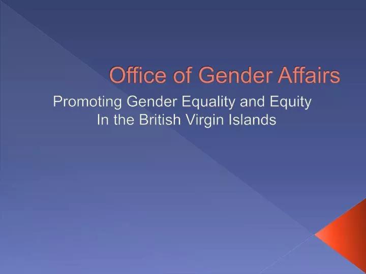 office of gender affairs