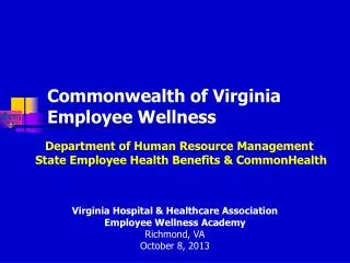 Commonwealth of Virginia Employee Wellness