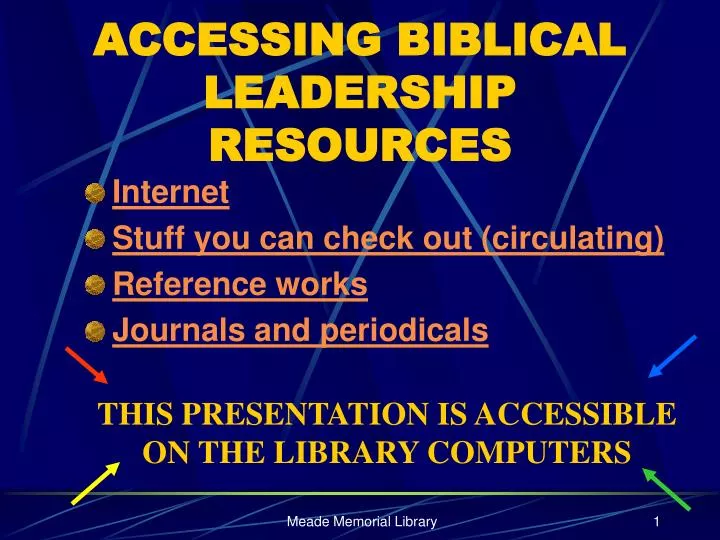 accessing biblical leadership resources
