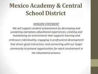 Mexico Academy &amp; Central School District