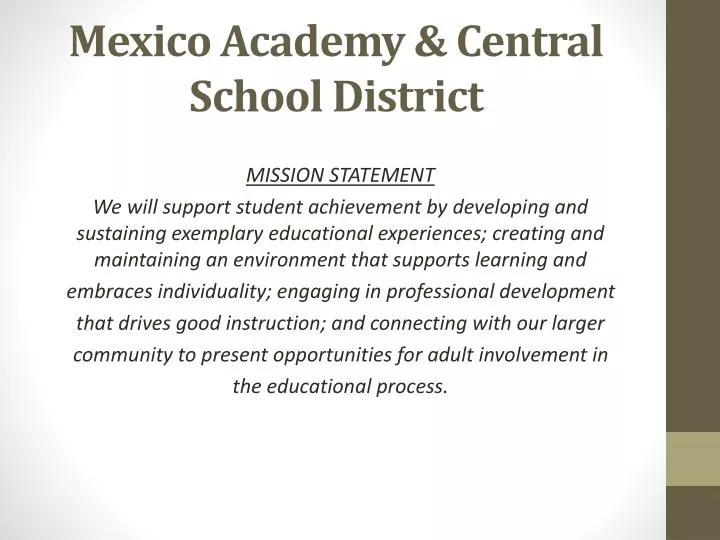 mexico academy central school district
