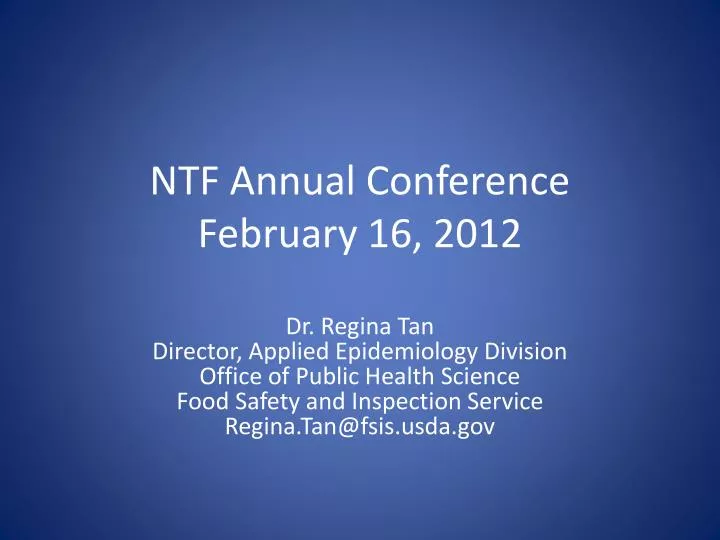 ntf annual conference february 16 2012
