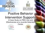 Positive Behavior Intervention Supports - slide 1