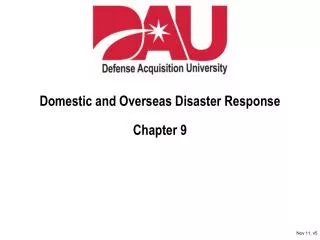 Domestic and Overseas Disaster Response Chapter 9