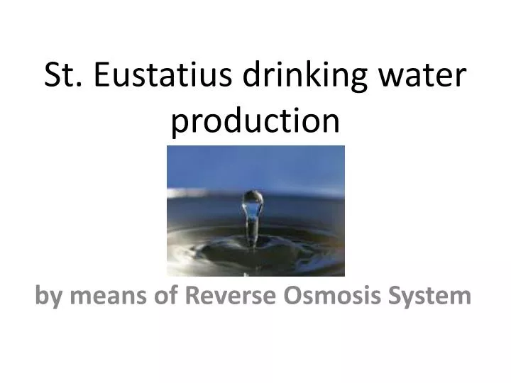 st eustatius drinking water production